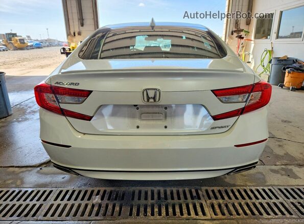 1HGCV1F37KA047921 2019 HONDA ACCORD White Widok z tyłu