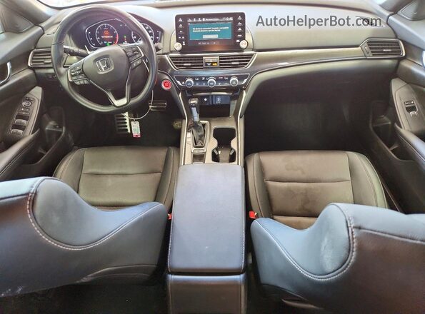 1HGCV1F37KA047921 2019 HONDA ACCORD White Widok deski rozdzielczej