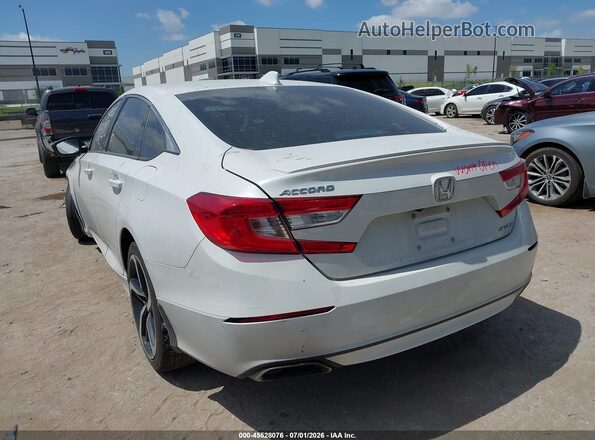 1HGCV1F37KA073645 2019 HONDA ACCORD Белый Задняя левая четверть