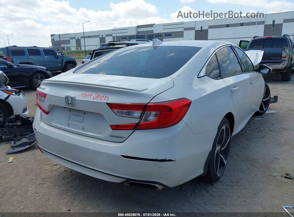 1HGCV1F37KA073645 2019 HONDA ACCORD Белый Задняя правая четверть
