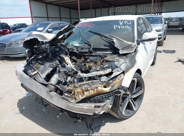 1HGCV1F37KA073645 2019 HONDA ACCORD Белый Передняя левая четверть