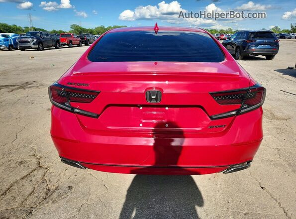 1HGCV1F37KA085052 2019 HONDA ACCORD Red Հետևի տեսք