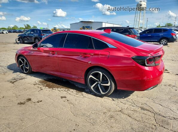 1HGCV1F37KA085052 2019 HONDA ACCORD Red Հետևի ձախ