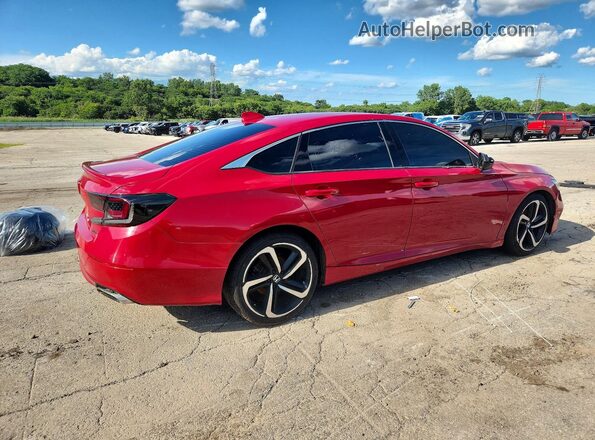 1HGCV1F37KA085052 2019 HONDA ACCORD Red Հետևի աջ