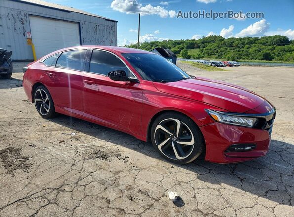 1HGCV1F37KA085052 2019 HONDA ACCORD Red Առջևի աջ