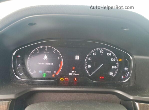 1HGCV1F37KA085052 2019 HONDA ACCORD Red Սարքավորումների վահանակի տեսք