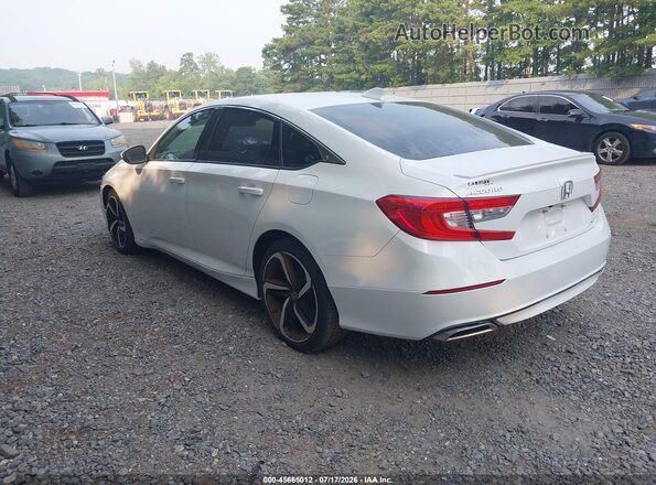 1HGCV1F37KA086315 2019 HONDA ACCORD Белый Задняя левая четверть