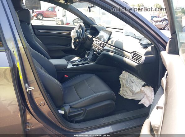 1HGCV1F37KA099520 2019 HONDA ACCORD Gray Front interior view