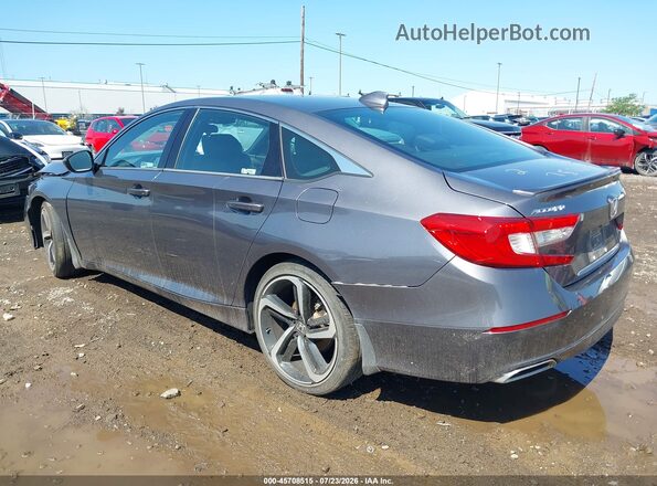 1HGCV1F37KA099520 2019 HONDA ACCORD Gray Rear left