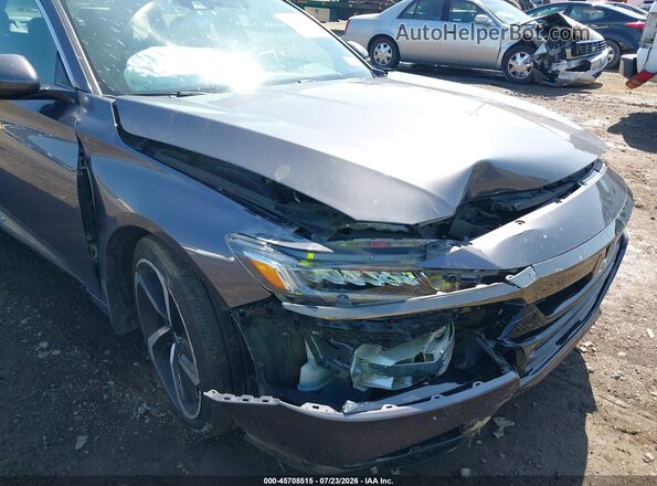 1HGCV1F37KA099520 2019 HONDA ACCORD Gray Front view
