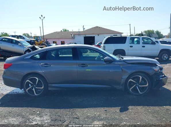 1HGCV1F37KA099520 2019 HONDA ACCORD Gray Rear interior view