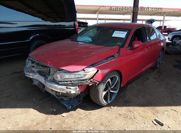 1HGCV1F37KA109978 2019 HONDA ACCORD Red Vista tres cuartos delantera izquierda