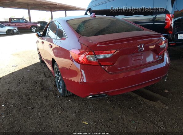1HGCV1F37KA109978 2019 HONDA ACCORD Red Trasero izquierdo