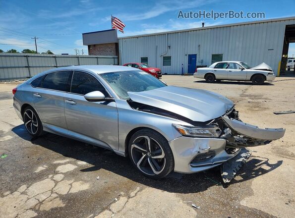 1HGCV1F37KA131348 2019 HONDA ACCORD Серебряный Передняя правая четверть