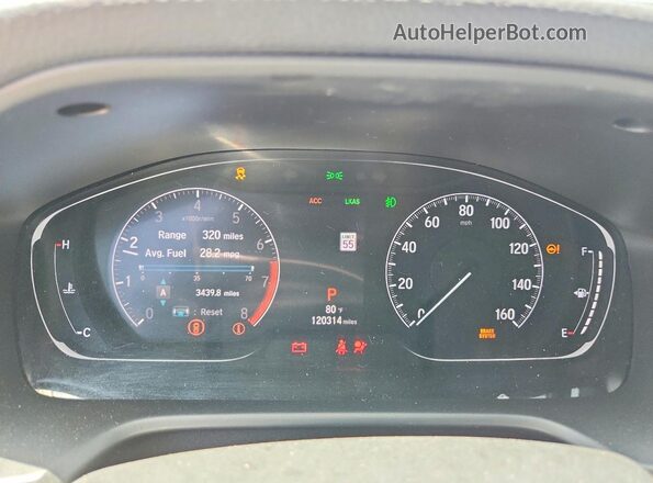 1HGCV1F37KA131348 2019 HONDA ACCORD Серебряный Вид щитка приборов