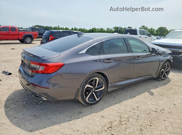 1HGCV1F37KA135674 2019 HONDA ACCORD Gray Задня права чверть