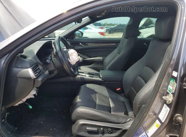 1HGCV1F37KA135674 2019 HONDA ACCORD Gray Вид салону спереду