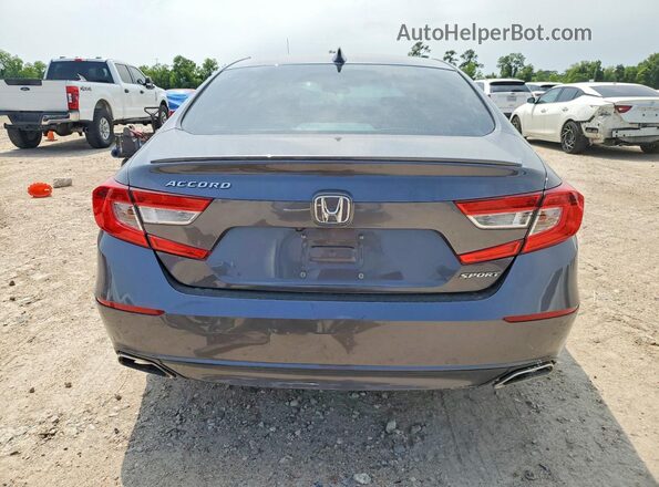 1HGCV1F37KA135674 2019 HONDA ACCORD Gray Вид ззаду