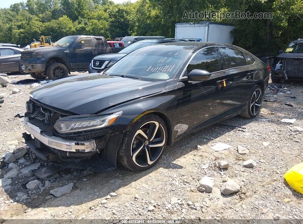 1HGCV1F37KA149798 2019 HONDA ACCORD Black Vista tres cuartos delantera izquierda