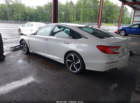 1HGCV1F37KA161854 2019 HONDA ACCORD White Trasero izquierdo