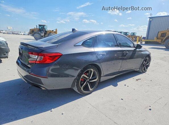 1HGCV1F37KA164012 2019 HONDA ACCORD Gray Trasero derecho