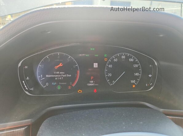 1HGCV1F37KA164012 2019 HONDA ACCORD Gray Vista del cuadro de instrumentos