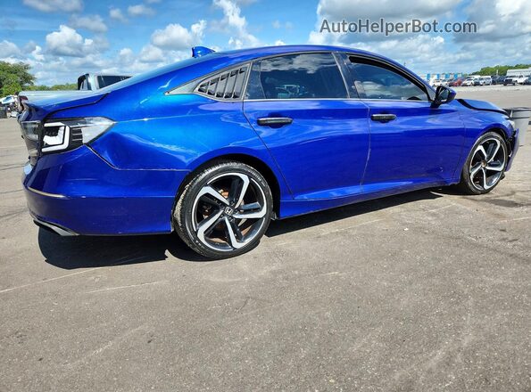 1HGCV1F37LA014046 2020 HONDA ACCORD Blue Հետևի աջ