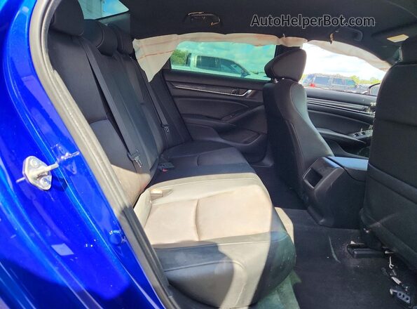 1HGCV1F37LA014046 2020 HONDA ACCORD Blue Հետևի նստատեղերի տեսք
