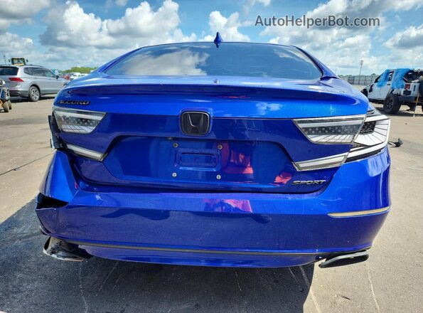 1HGCV1F37LA014046 2020 HONDA ACCORD Blue Հետևի տեսք