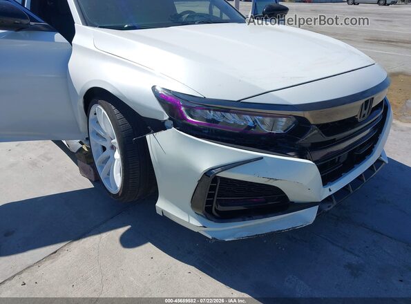 1HGCV1F37LA077728 2020 HONDA ACCORD White წინა ხედი