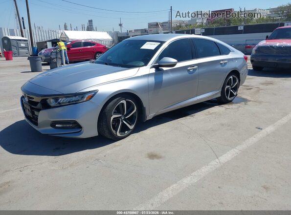 1HGCV1F37LA082248 2020 HONDA ACCORD Silver Vista tres cuartos delantera izquierda