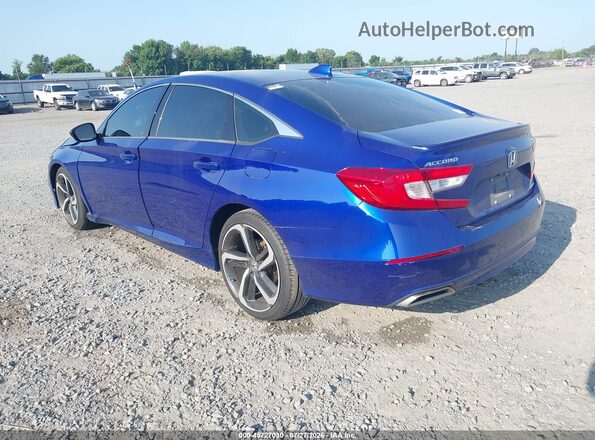 1HGCV1F37LA091581 2020 HONDA ACCORD Blue უკანა მარცხენა