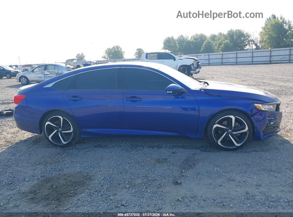 1HGCV1F37LA091581 2020 HONDA ACCORD Blue უკანა სალონის ხედი