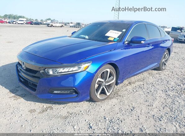1HGCV1F37LA091581 2020 HONDA ACCORD Blue წინა მარცხენა ხედი სამი მეოთხედიდან