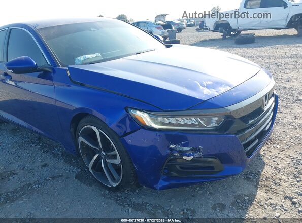 1HGCV1F37LA091581 2020 HONDA ACCORD Blue წინა ხედი