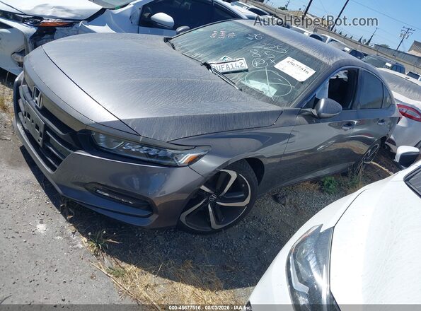 1HGCV1F37LA154100 2020 HONDA ACCORD Gray Vista tres cuartos delantera izquierda