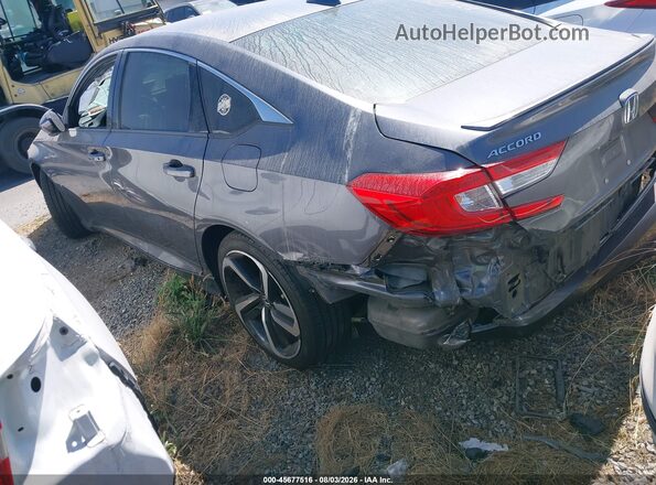 1HGCV1F37LA154100 2020 HONDA ACCORD Gray Trasero izquierdo