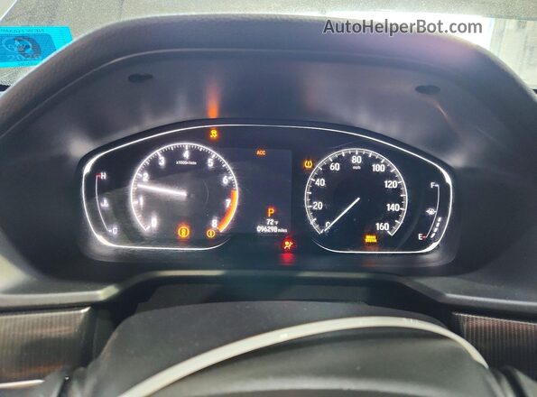 1HGCV1F37LA155697 2020 HONDA ACCORD Black Widok zestawu wskaźników
