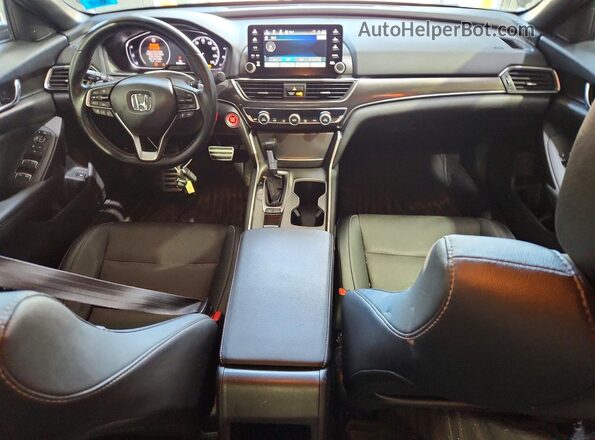 1HGCV1F37LA155697 2020 HONDA ACCORD Black Widok deski rozdzielczej