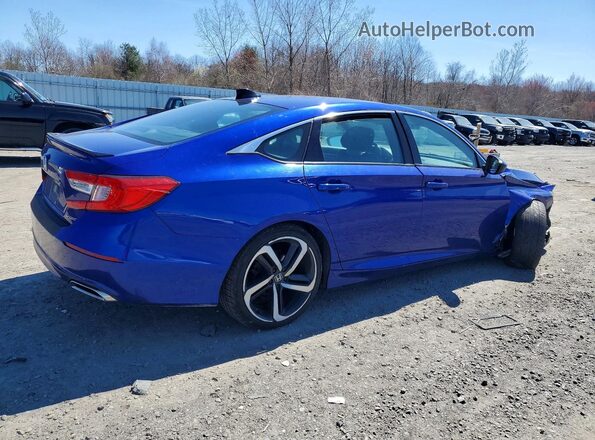 1HGCV1F37MA019541 2021 HONDA ACCORD Blue Trasero derecho