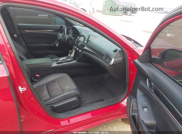 1HGCV1F37MA026313 2021 HONDA ACCORD Red Вид салону спереду