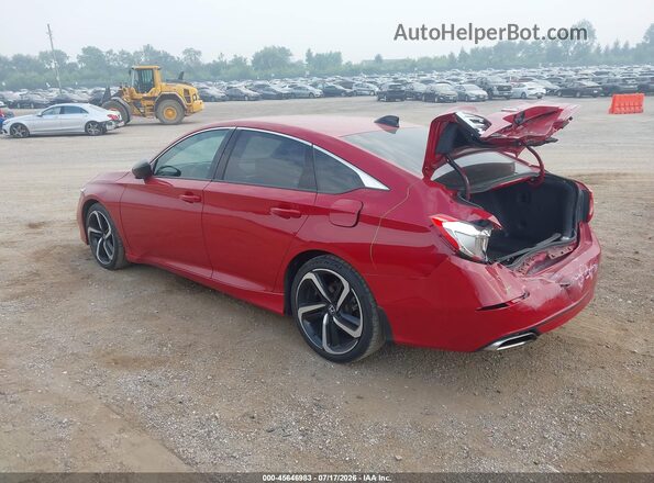 1HGCV1F37MA026313 2021 HONDA ACCORD Red Задня ліва чверть