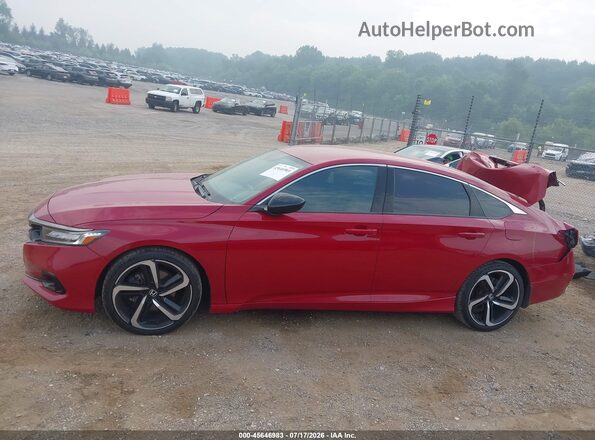 1HGCV1F37MA026313 2021 HONDA ACCORD Red 