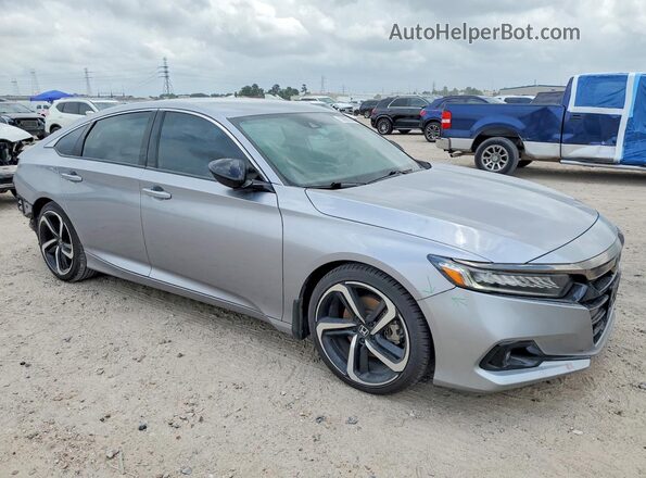 1HGCV1F37MA073826 2021 HONDA ACCORD Silver Delantero derecho