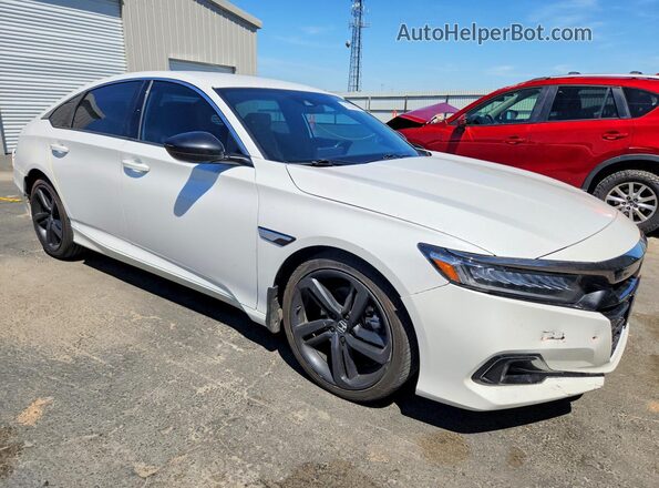 1HGCV1F37MA081084 2021 HONDA ACCORD White Delantero derecho