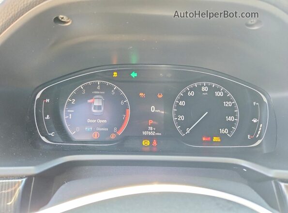 1HGCV1F37MA081084 2021 HONDA ACCORD White Vista del cuadro de instrumentos
