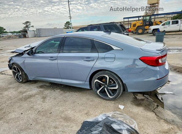 1HGCV1F37MA107649 2021 HONDA ACCORD Silver Trasero izquierdo