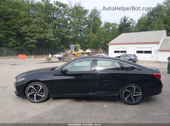 1HGCV1F37NA074380 2022 HONDA ACCORD Black წინა ხედი
