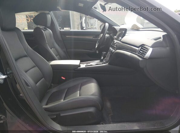1HGCV1F37NA074380 2022 HONDA ACCORD Black წინა სალონის ხედი