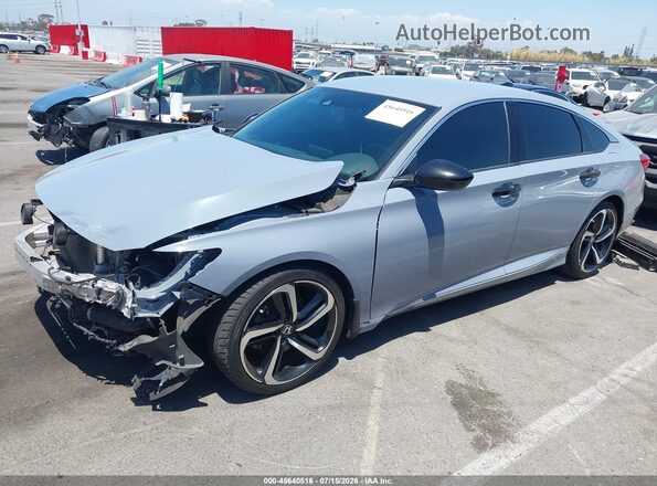 1HGCV1F37NA088781 2022 HONDA ACCORD Gray Przód lewy